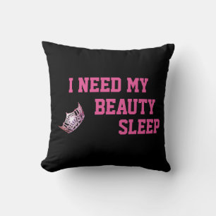 Miss America style Crown Need My Sleep Coussin