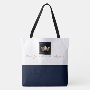 Miss America style Crown Tasche Navy/Whit
