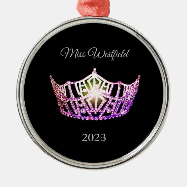 Miss America style Crown Weihnachtsschmuck (Vorne)