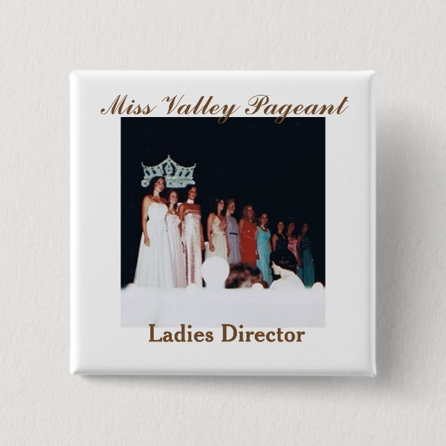 Miss America Style Custom Pageant Buttons (Vorderseite)
