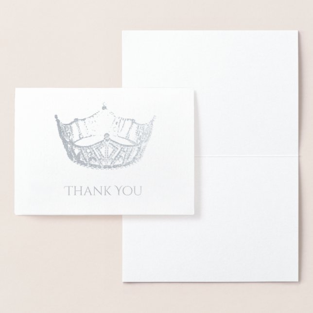 Miss America Style Foil Crown Danke Karte (Anzeige)