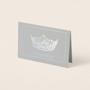 Miss America Style Foil Crown Mini Card Folienkarte