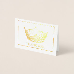 Miss America Style Foil Crown Mini Note Card Folienkarte