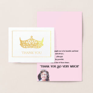 Miss America Style Foil Crown mit Foto Gruß Folienkarte