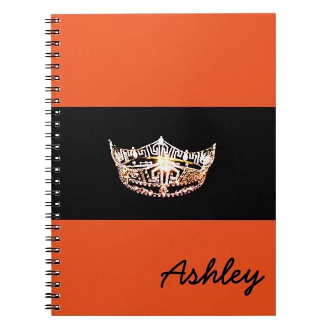 Miss America style Notebook-Crown & Individuelle N Notizblock (Vorderseite)