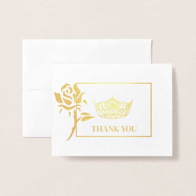 Miss America Style Pageant Crown Folienkarte (Vorderseite mit Umschlag)