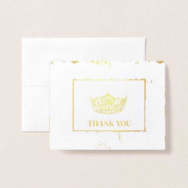 Miss America Style Pageant Crown Folienkarte (Vorderseite mit Umschlag)