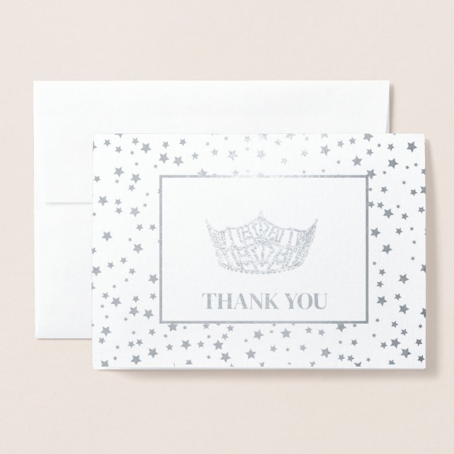 Miss America Style Pageant Crown Folienkarte (Vorderseite mit Umschlag)