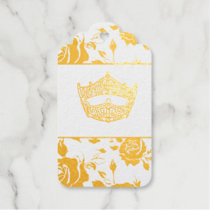 Miss America Style Pageant Crown Gold Geschenkanhänger
