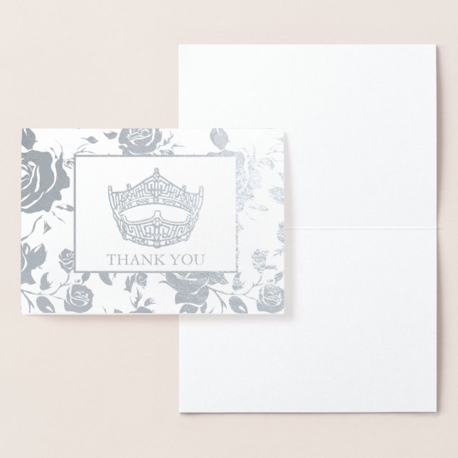 Miss America Style Pageant Crown Silber Folienkarte (Anzeige)