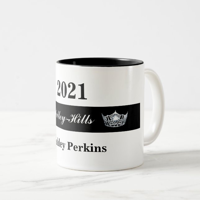 Miss America style Pageant Crown Your Title Tasse (VorderseiteRechts)