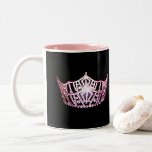 Miss America Style Pink Crown Tasse