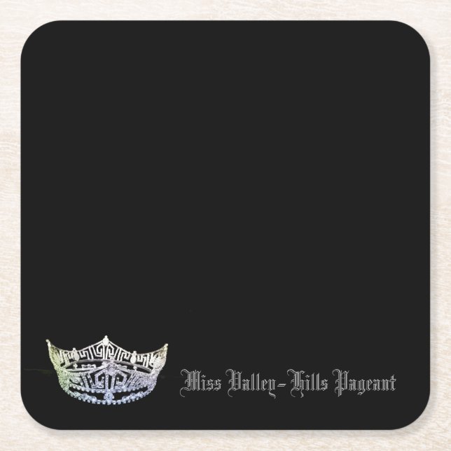 Miss America Style Silver Crown Paper Untersetzer (Vorderseite)