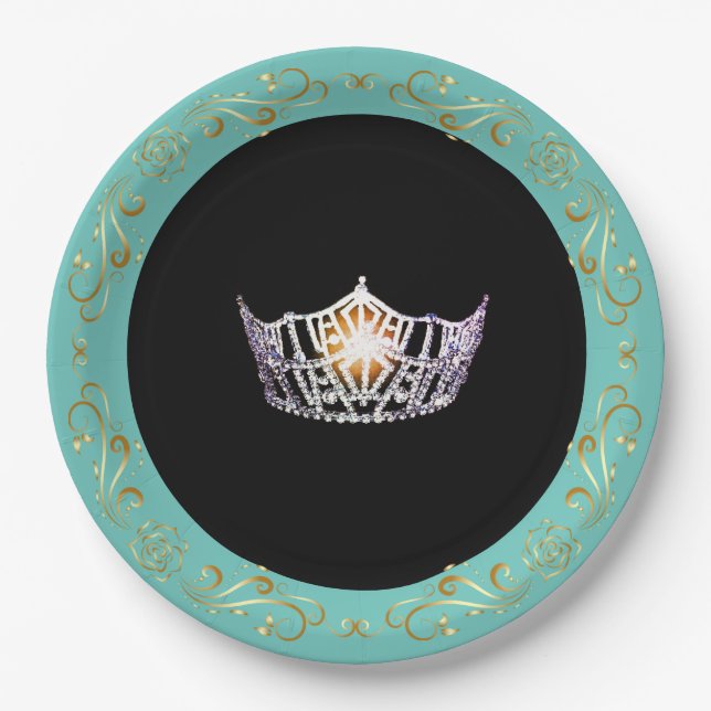 Miss America Türkise Silver Crown Paper Teller (Vorderseite)