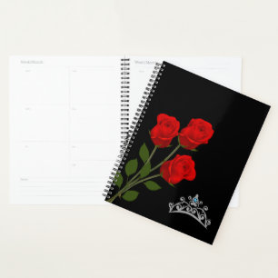 Miss America USA Crown & Rote Rosen Planner Planer