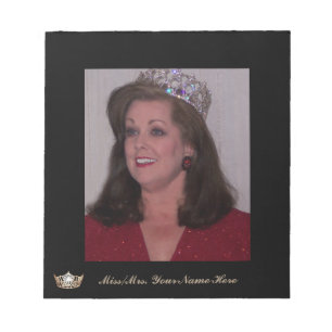 Miss American Style Crown Custom Autograph Pad Notizblock
