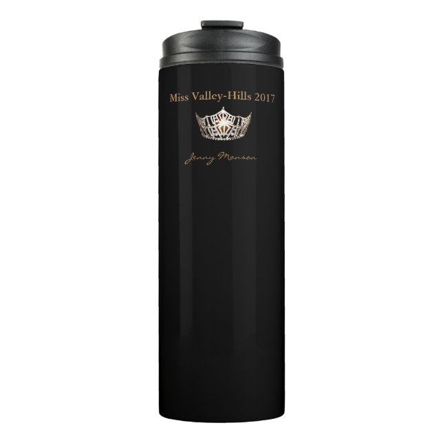 Miss Amerika-Art Kronen-Thermaltrommel Thermosbecher (Vorderseite)