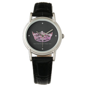 Miss Amerika-Art kundenspezifische Krone Zwei-Ton Armbanduhr
