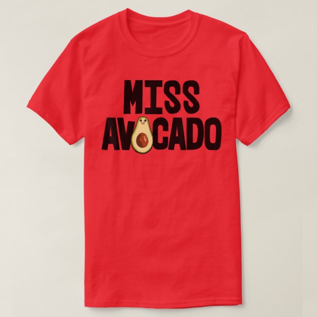 Miss Avocado Funny Avocado Fruit Frauen T-Shirt (Design vorne)