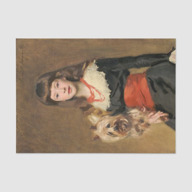 Miss Beatrice Townsend von John Singer Sargent Seidenpapier (Vorderseite)