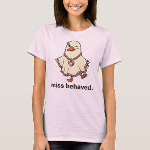 Miss Behaved Geist Gans Shirt, Beste Freundin Gesc T-Shirt
