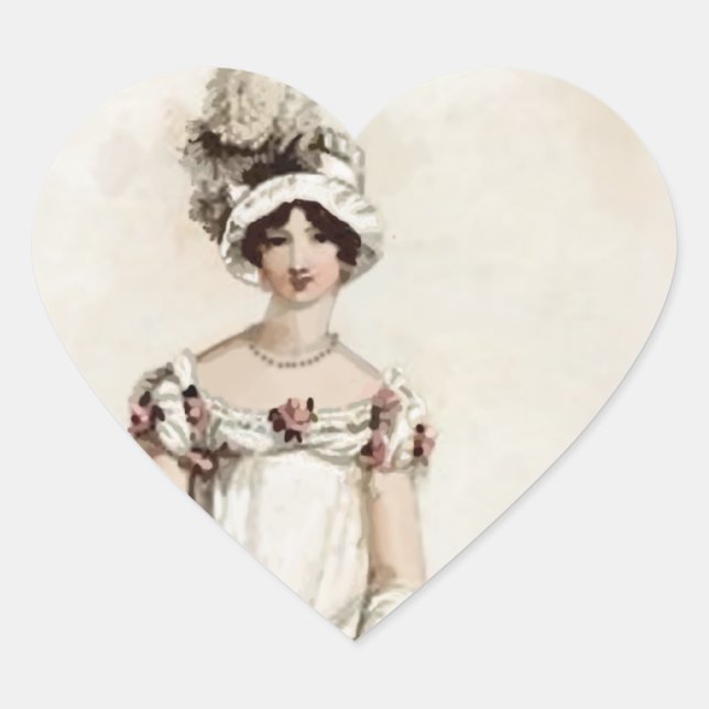 "Miss Bennet" Herz-Aufkleber (Vorderseite)
