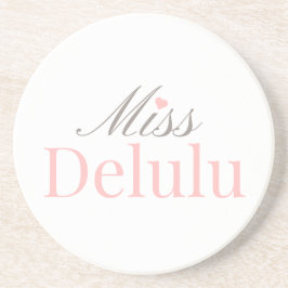 Miss Delulu, Funny Pink Aesthetic Gift for Her Getränkeuntersetzer