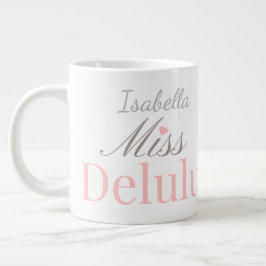 Miss Delulu, Funny Pink Aesthetic Gift for Her Jumbo-Tasse