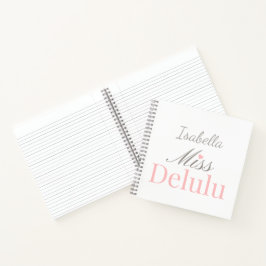 Miss Delulu, Funny Pink Aesthetic Gift for Her Notizbuch