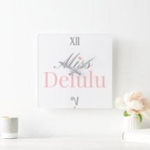 Miss Delulu – Rosa und Graue Wohndekoration