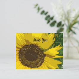 Miss dich mit schöner und einzigartiger Sonnenblum Postkarte