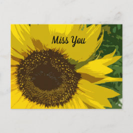 Miss dich mit schöner und einzigartiger Sonnenblum Postkarte