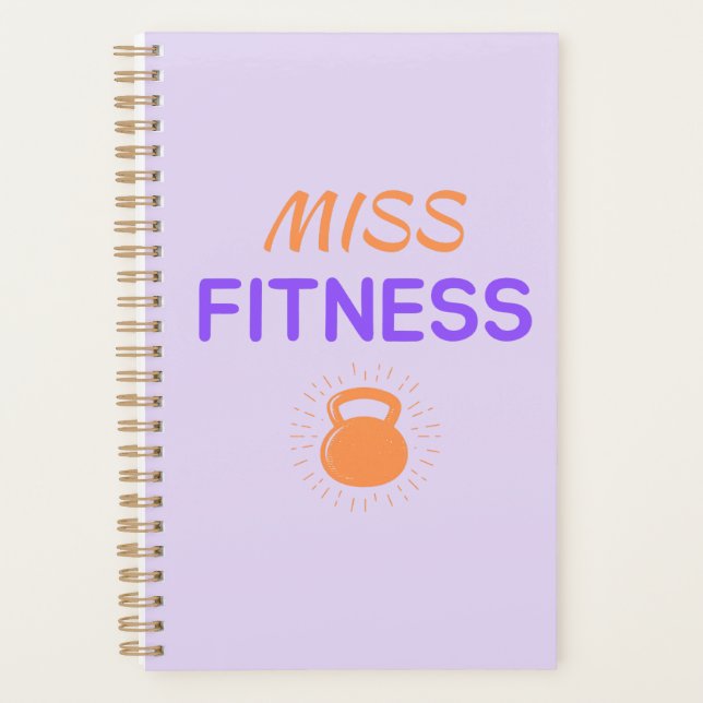 Miss Fitness-Agenda. Idee Sport Planer (Vorderseite)