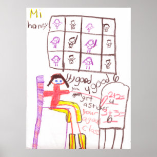 Miss Honey unterrichtet ihre Klassenmathematik Poster