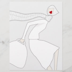 Miss Honey Winter Mode Färbungs-Kunst Flyer Papier
