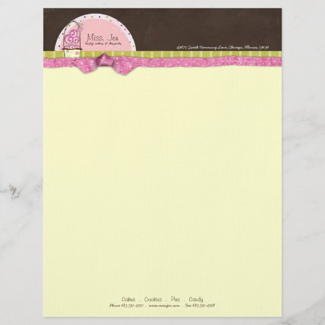 Miss. Jen Basket Letterhead Briefbogen (Vorderseite)