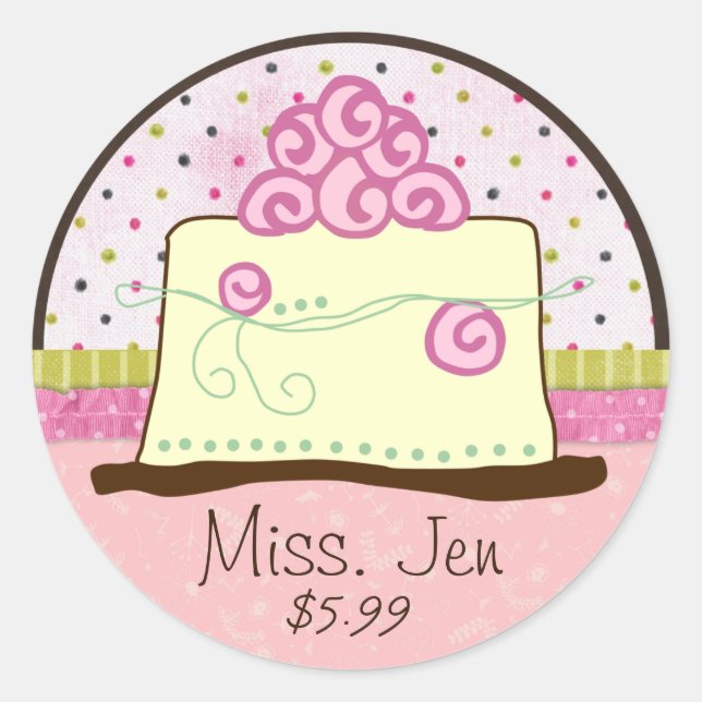 Miss. Jen Cake Small Merchandise Labels / Stickers (Vorderseite)