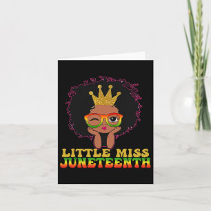 Miss Juneteenth Celebrate 19. Juni Black Girl Kid Karte