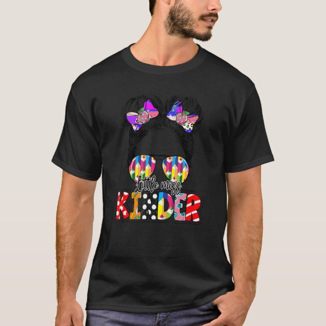 Miss Kindergarten zurück zur Schule Kleine Mädchen T-Shirt (Vorderseite)