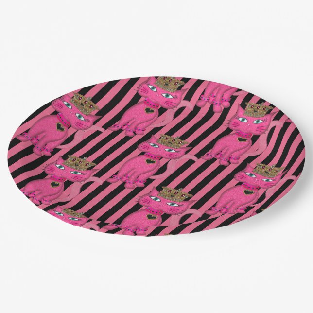 Miss Kitty Pink Glitzer, Stripes 4AO-PAPER TELLER (Schrägansicht)