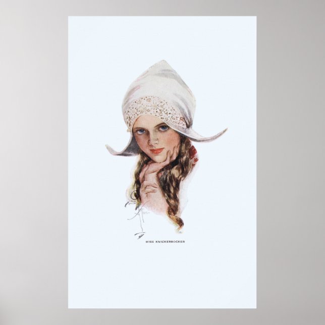 Miss Knickerbocker von Harrison Fisher Poster (Vorne)