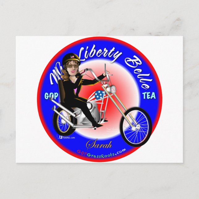 Miss Liberty Belle Postkarte (Vorderseite)