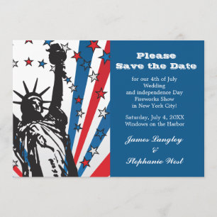 Miss Liberty Patriotische Einladung