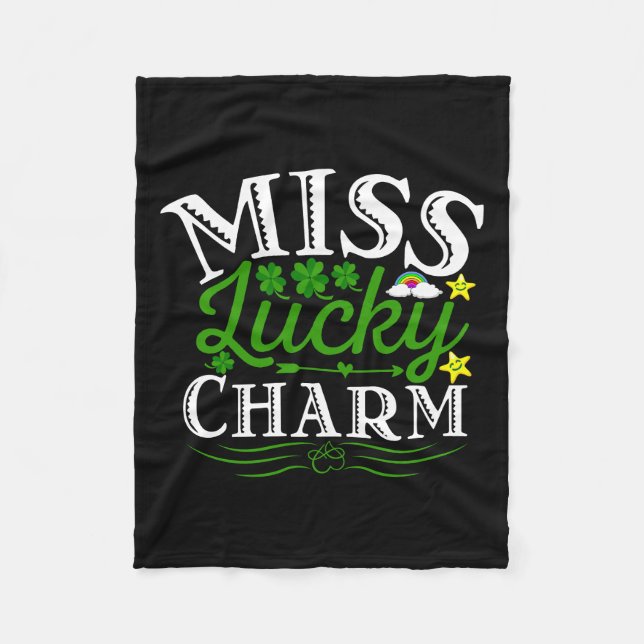 Miss Lucky Charm Fleecedecke (Vorderseite)