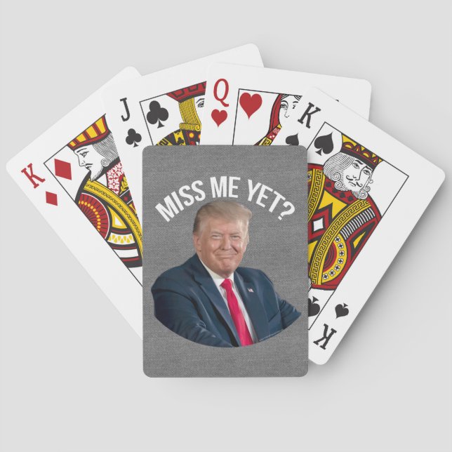 Miss Me Fast Funny Donald Trump Spielkarten (Rückseite)