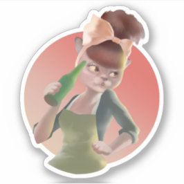 Miss Meow - Bar für späte Nacht Aufkleber