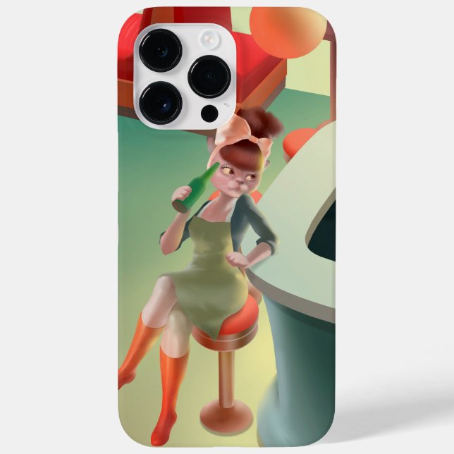 Miss Meow - Bar für späte Nacht Case-Mate iPhone 14 Pro Max Hülle (Rückseite)
