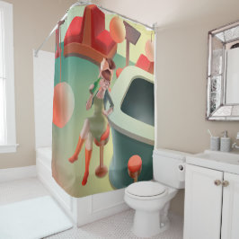 Miss Meow - Bar für späte Nacht Duschvorhang