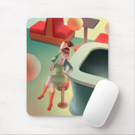 Miss Meow - Bar für späte Nacht Mousepad