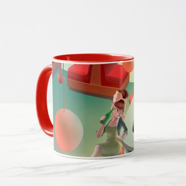 Miss Meow - Bar für späte Nacht Tasse (Vorderseite Links)